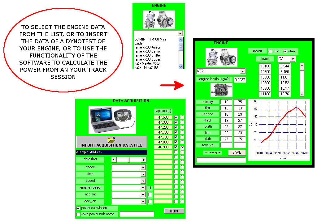 Software SET-UP Kart Simulator - Simulatore completo kart per sviluppo tecnico e ricerca setup ottimali by NT-Project