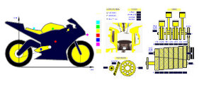 Software SET-UP Bike - Simulazione Dinamica Motoveicolo - Analisi carichi sulle sospensioni freni prestazioni rapporti cambio distribuzione pesi - by NT-Project