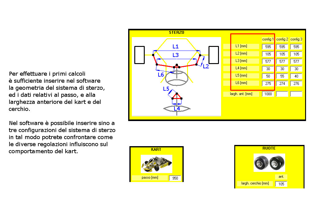 Software Steering Analysis Kart - Analisi meccanismo sterzo kart per ottimizzazione aderenza e bilanciamento kart e feeling del pilota by NT-Project